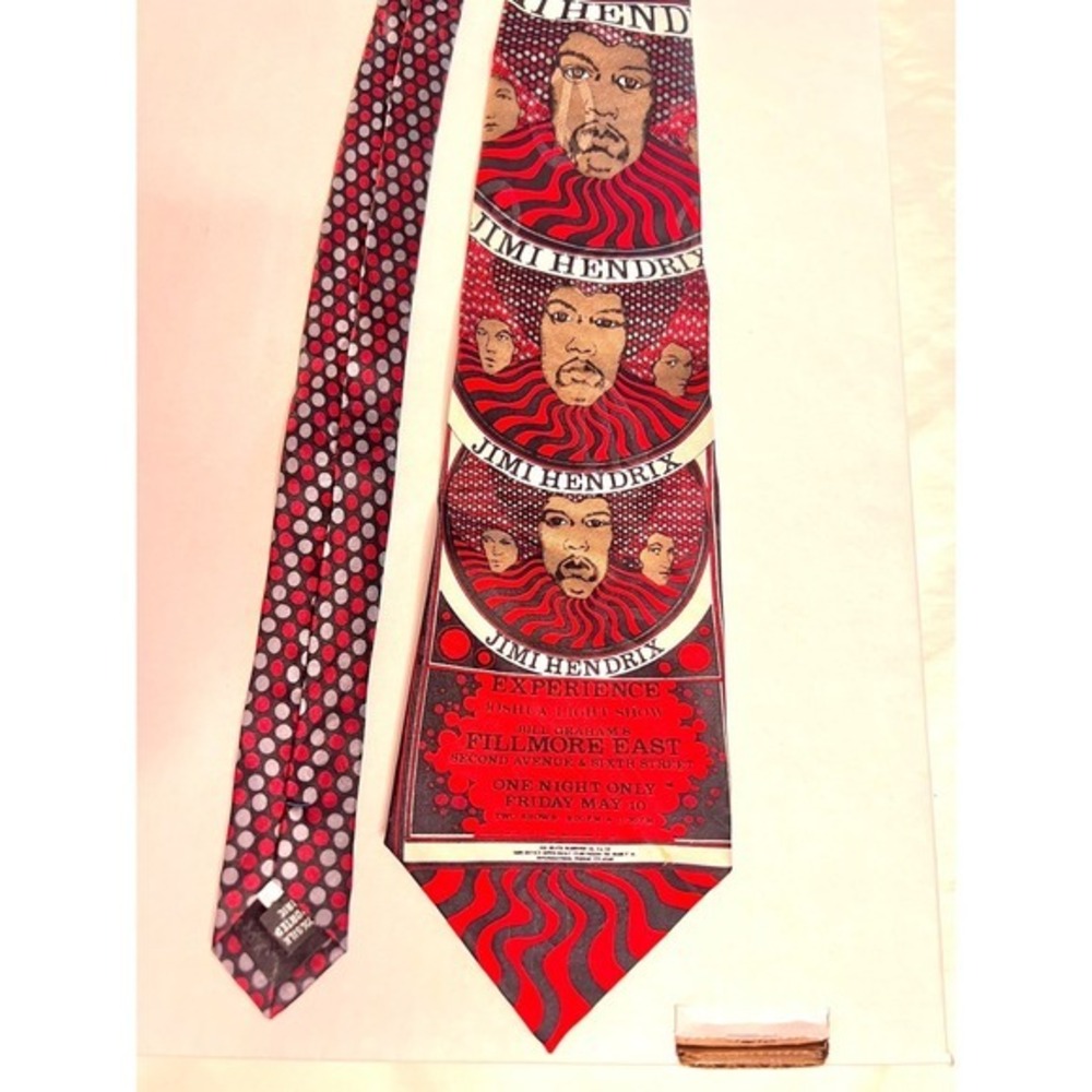 Jimi Hendrix Experience Fillmore East Silk Tie Bill Graham‎ Joshua Light Show